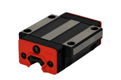 Lineaire geleiding flenswagen rood - zwart - Pritec Automation